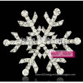 costume big flower snow flake clear crystal wholesale brooch